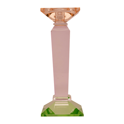 C´est Bon C´est Bon Kristall Kerzenständer Grün, Rosa & Pfirsich | H 24 cm Codeso Living