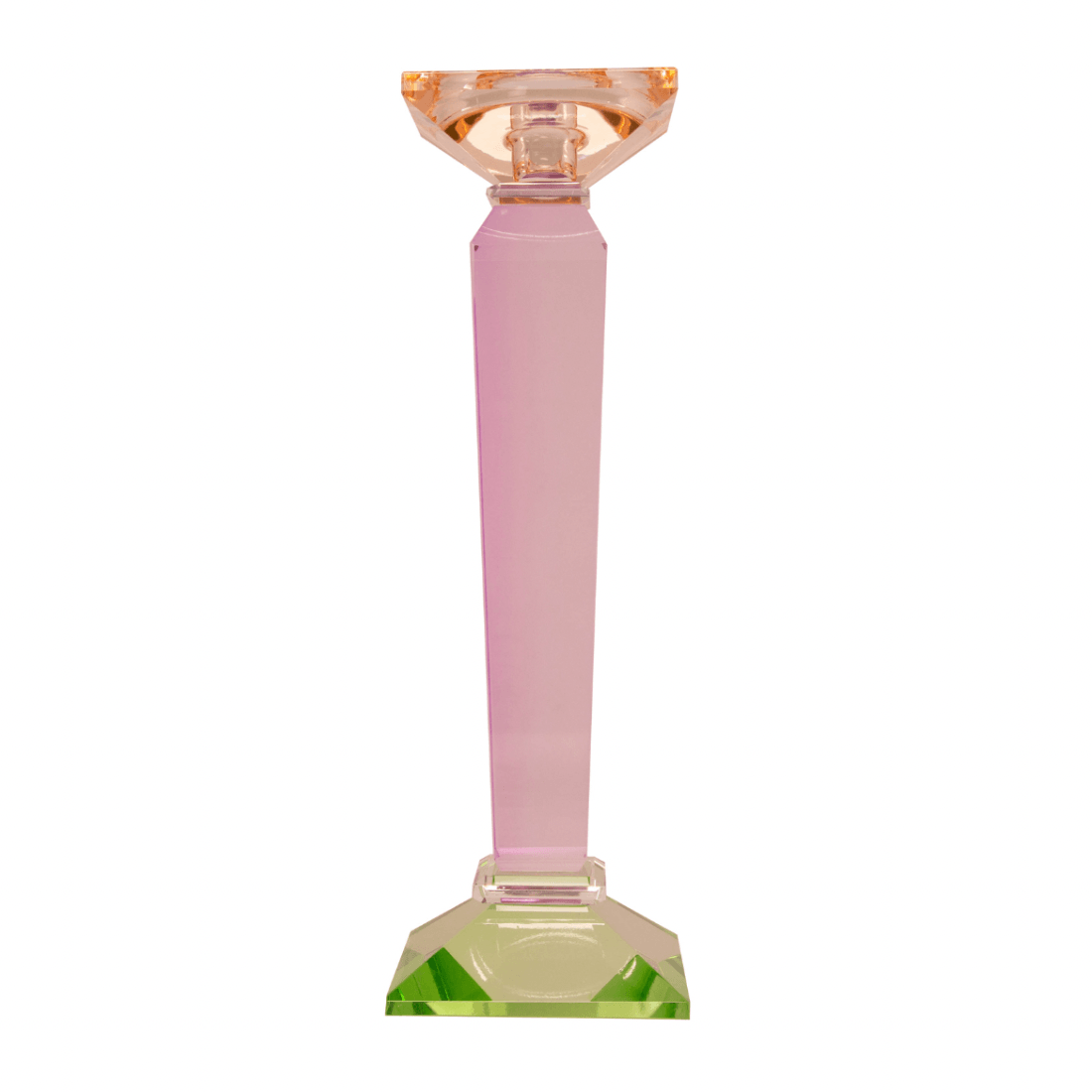 C´est Bon C´est Bon Kristall Kerzenständer Grün, Rosa & Pfirsich | H 30 cm Codeso Living