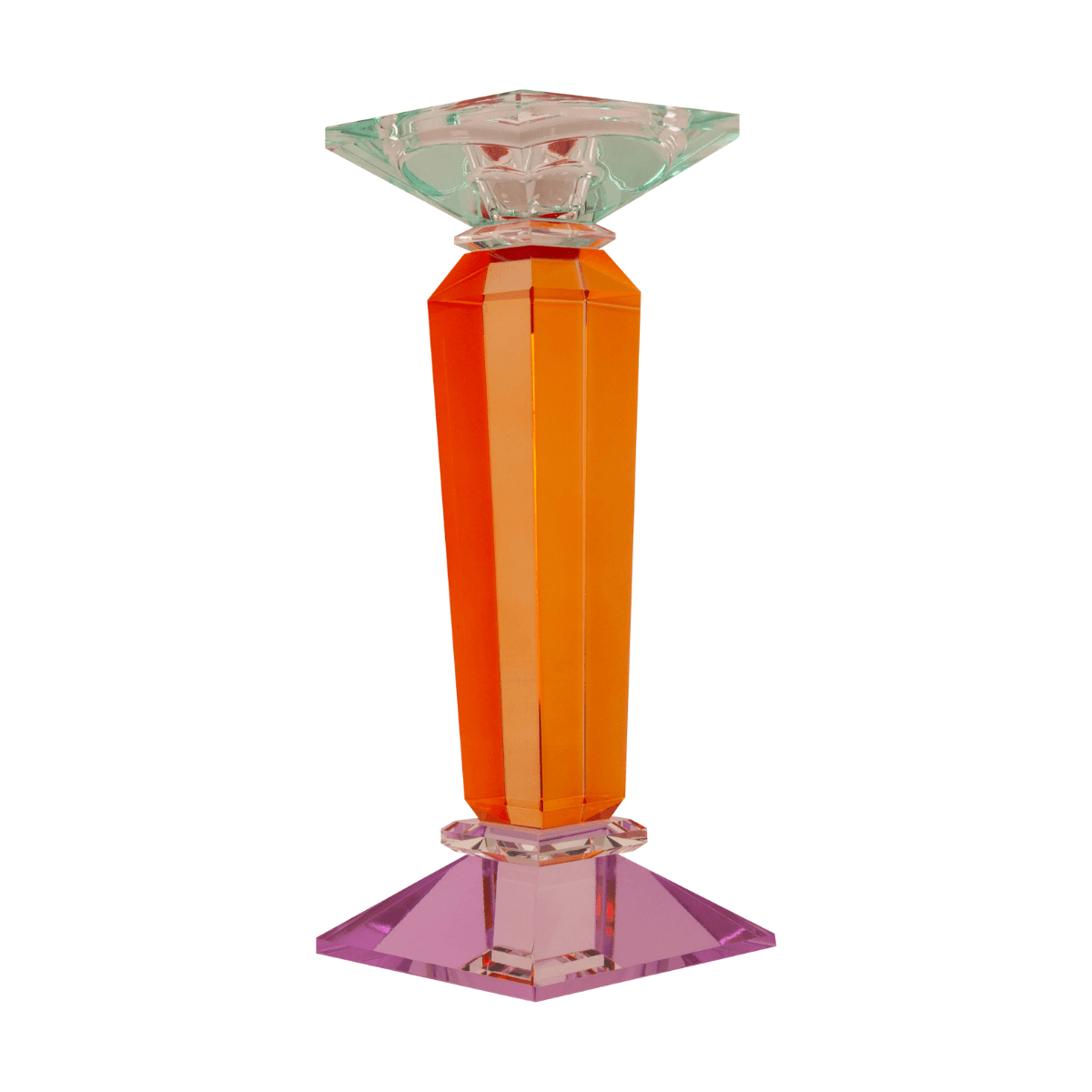 C´est Bon C´est Bon Kristall Kerzenständer Violett, Amber & Türkis | H 24 cm Codeso Living