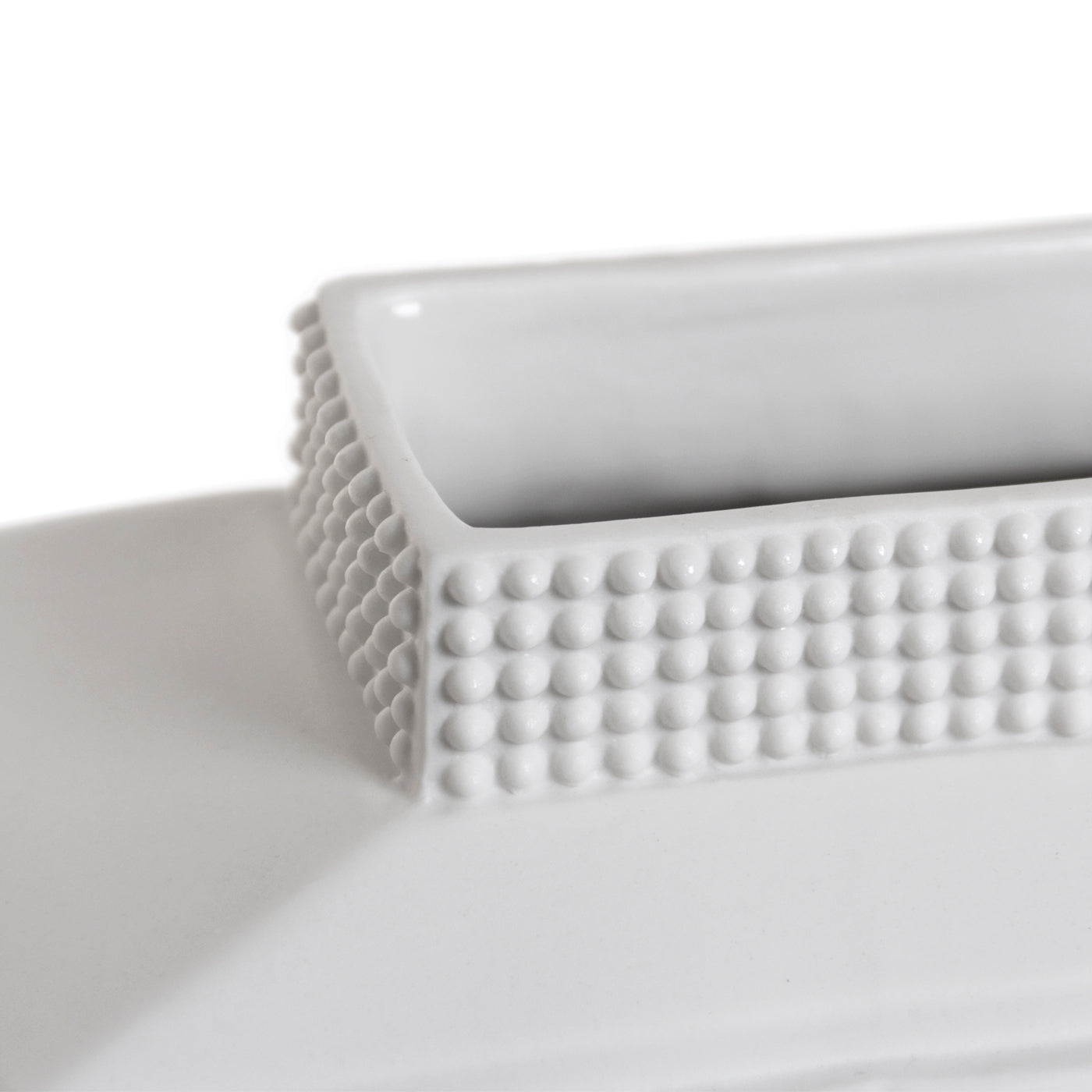 Jonathan Adler Porzellan Vase Charade Studded | Mattweiß