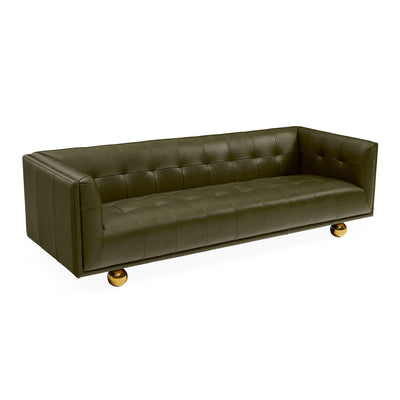 Jonathan Adler Ledersofa Claridge | Olive