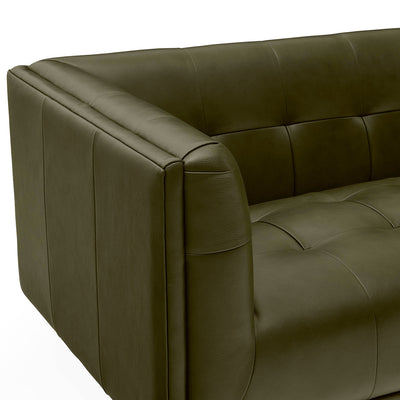 Jonathan Adler Ledersofa Claridge | Olive