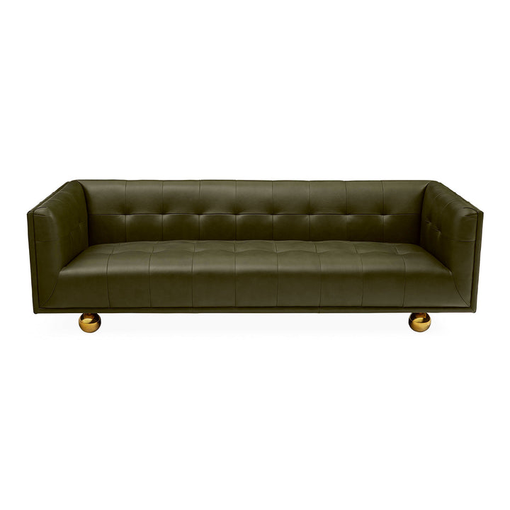 Jonathan Adler Ledersofa Claridge | Olive