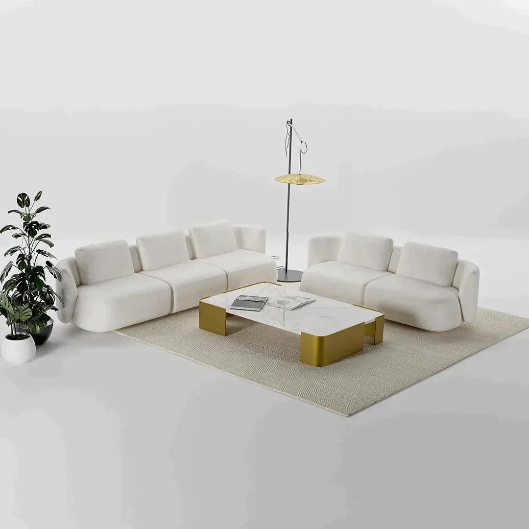 Codeso Living Modulares Sofa Sofia (4-Sitzer) in Stoff Bouclé Piumino Codeso Living