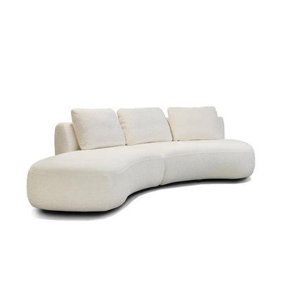Codeso Living Rundes Sofa Sofia in Stoff Bouclé Piumino Codeso Living