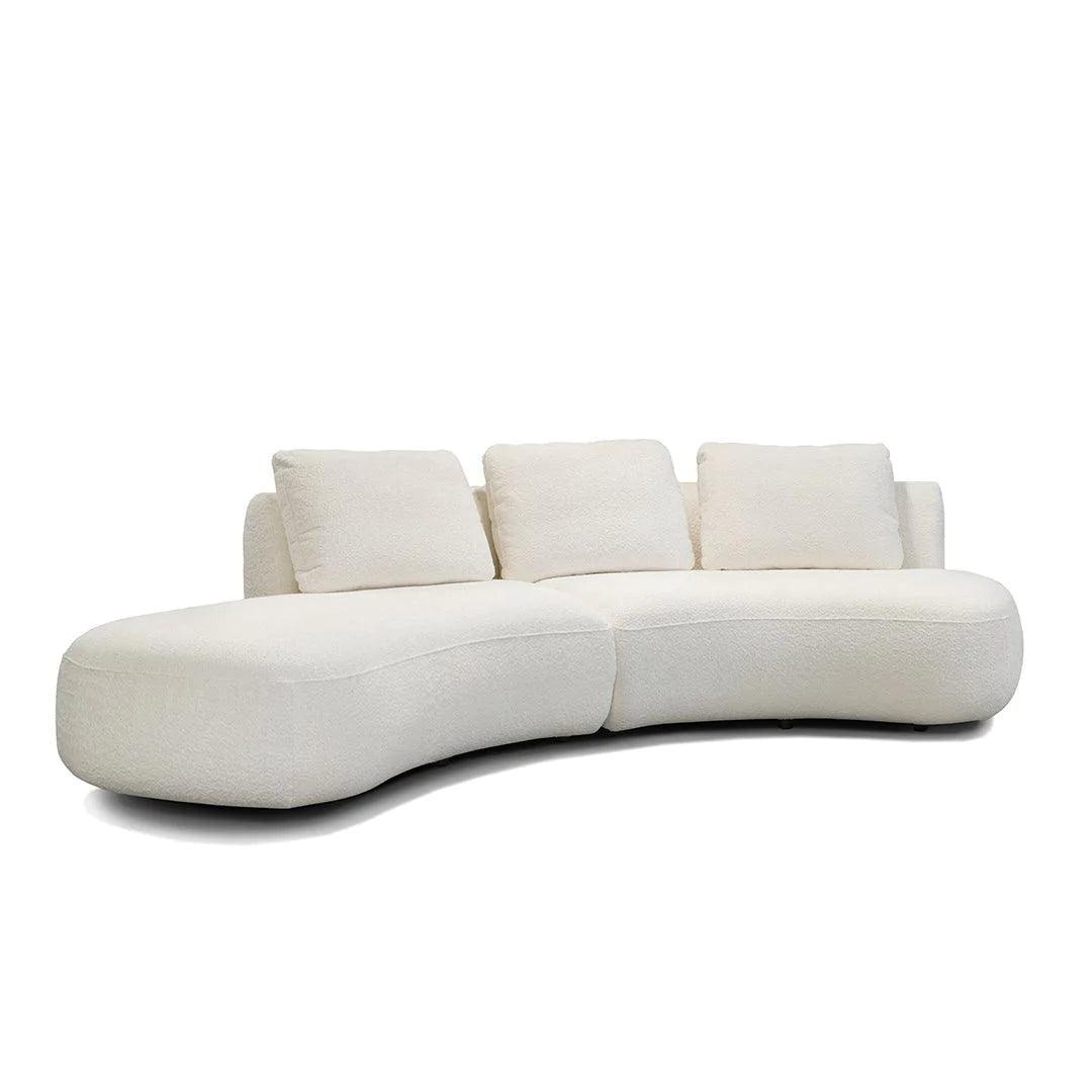Codeso Living Rundes Sofa Sofia in Stoff Bouclé Piumino Codeso Living