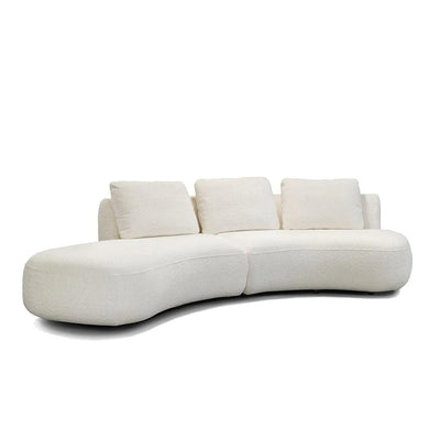 Codeso Living Rundes Sofa Sofia in Stoff Bouclé Piumino Codeso Living