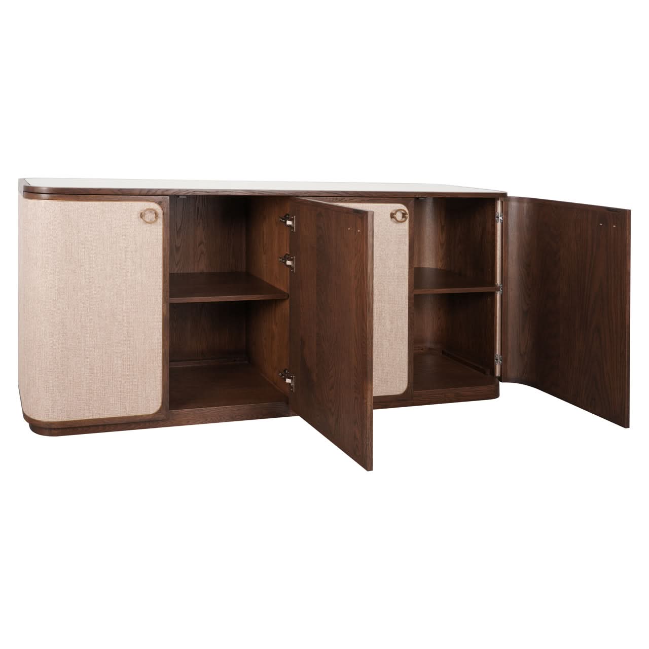 Richmond Interiors Sideboard Willox mit Leinen | 4-türig