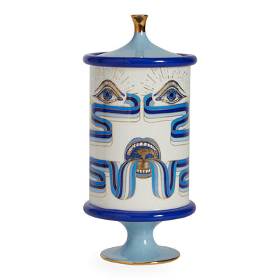 druggist peyote canister porcelain blue accents gold - view 3