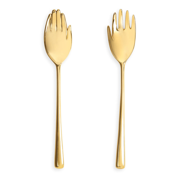 Jonathan Adler Servierbesteck Eve aus massivem Messing