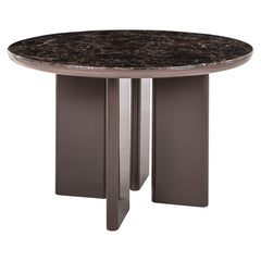 Richmond Interiors Table À Manger Rond Almundi Brun Foncé | ø 120 cm