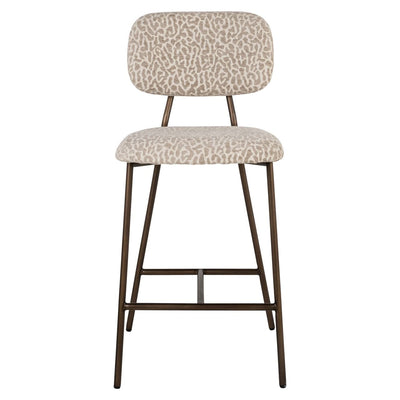Richmond Interiors 2er Set Barhocker Counterstuhl Xenia | Beige Leopard