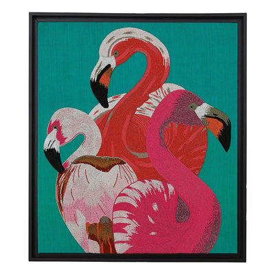 Jonathan Adler Wandbild Flamingo Beaded Wall Art | 87x100 cm