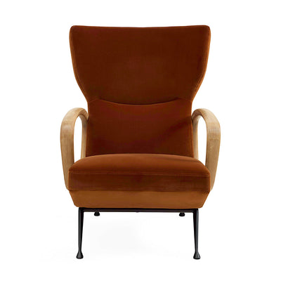 Jonathan Adler Samt Ohrensessel & Lounge-Chair Gainsbourg | Varese Cognac