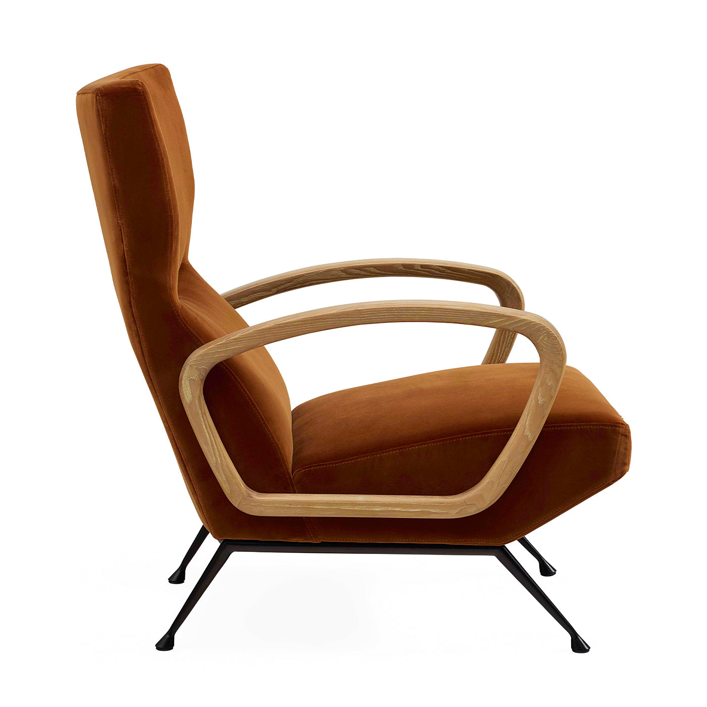 Jonathan Adler Samt Ohrensessel & Lounge-Chair Gainsbourg | Varese Cognac