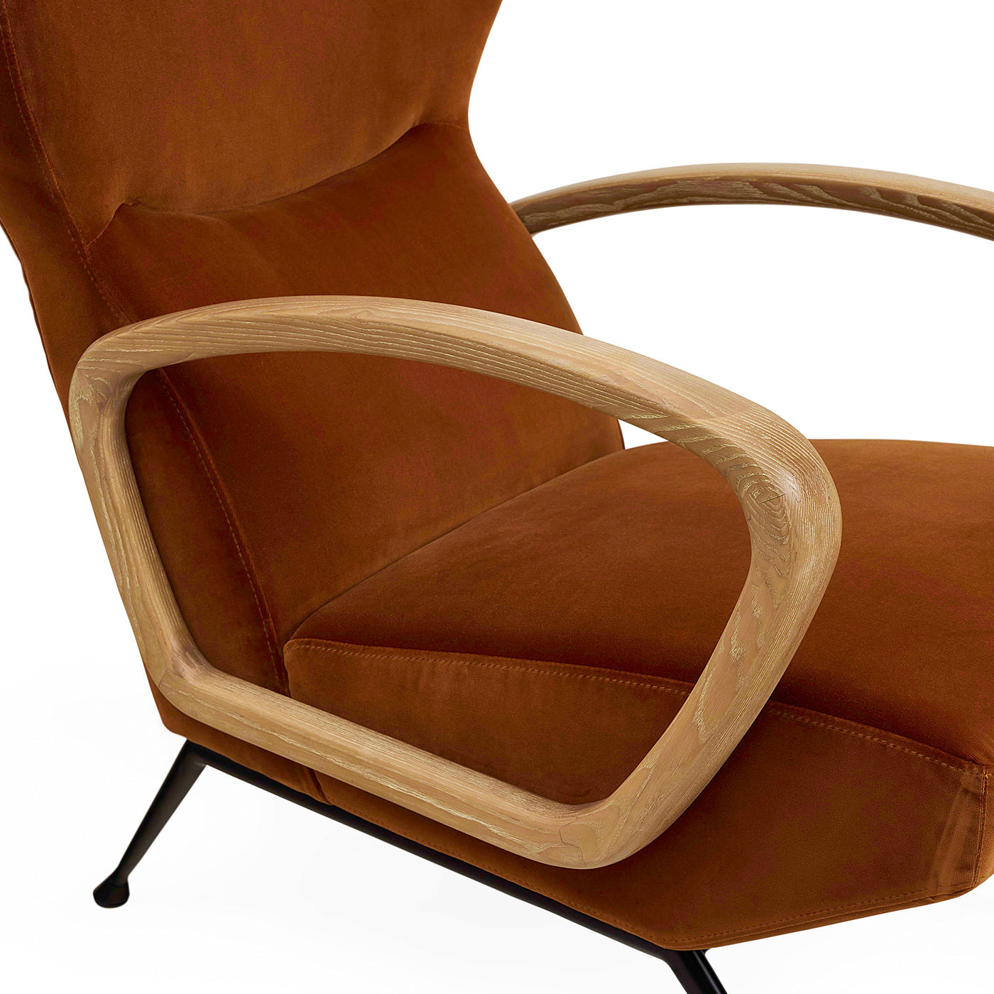 Jonathan Adler Samt Ohrensessel & Lounge-Chair Gainsbourg | Varese Cognac