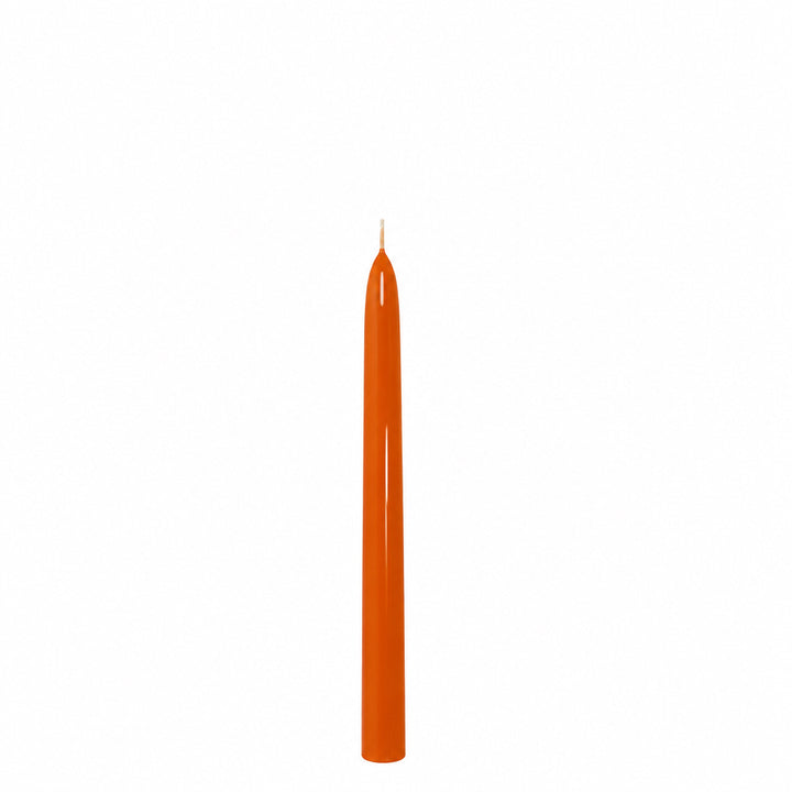 Glänzende Stabkerze Orange | 20 cm
