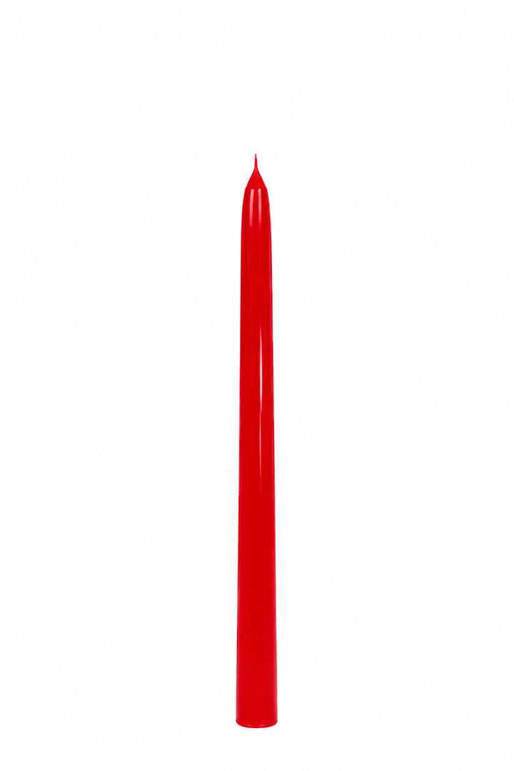 Glänzende Stabkerze Rot | 25 cm