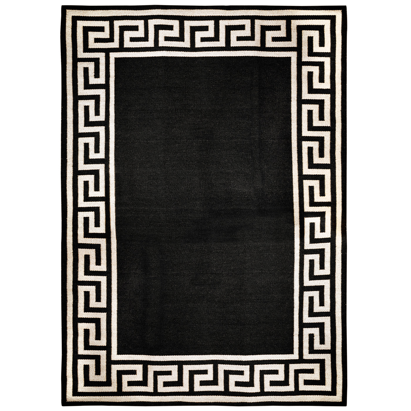 Jonathan Adler wendbarer Teppich Greek Key | Schwarz