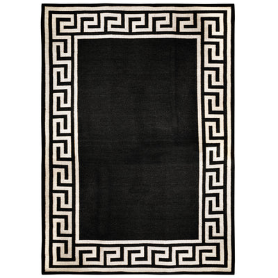Jonathan Adler wendbarer Teppich Greek Key | Schwarz