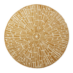 Jonathan Adler Handgewebter runder Teppich Sunburst Gold | ø 244 cm
