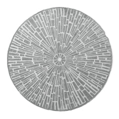 Jonathan Adler Tapis Rond Tissé à la Main Sunburst Gris | ø 244 cm