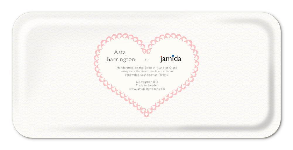 Jamida of Sweden - Tablett Amore Rosa | 32x15 cm - Codeso Living