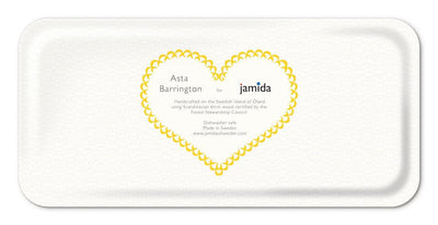 Jamida of Sweden - Tablett HAPPY Gelb | 32x15 cm - Codeso Living