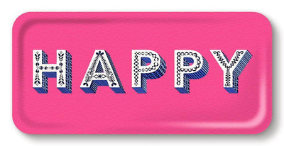 Jamida of Sweden - Tablett HAPPY Pink | 32x15 cm - Codeso Living