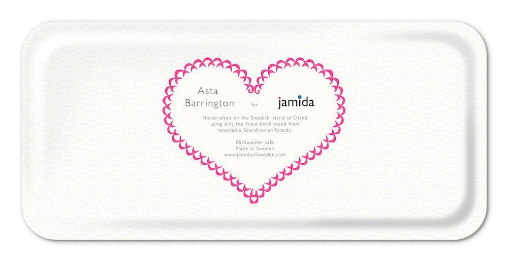 Jamida of Sweden - Tablett HAPPY Pink | 32x15 cm - Codeso Living
