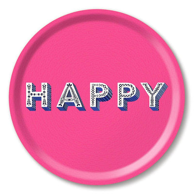 Jamida of Sweden - Tablett HAPPY Pink | Ø 31 cm - Codeso Living