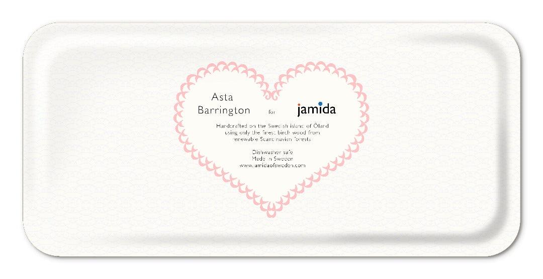 Jamida of Sweden Tablett L´Amour Rosa | 32x15 cm Codeso Living