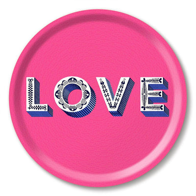 Jamida of Sweden - Tablett LOVE Pink | Ø 31 cm - Codeso Living