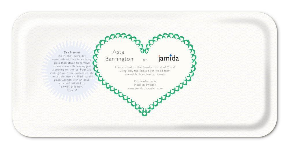 Jamida of Sweden - Tablett Martini Grün | 32x15 cm - Codeso Living