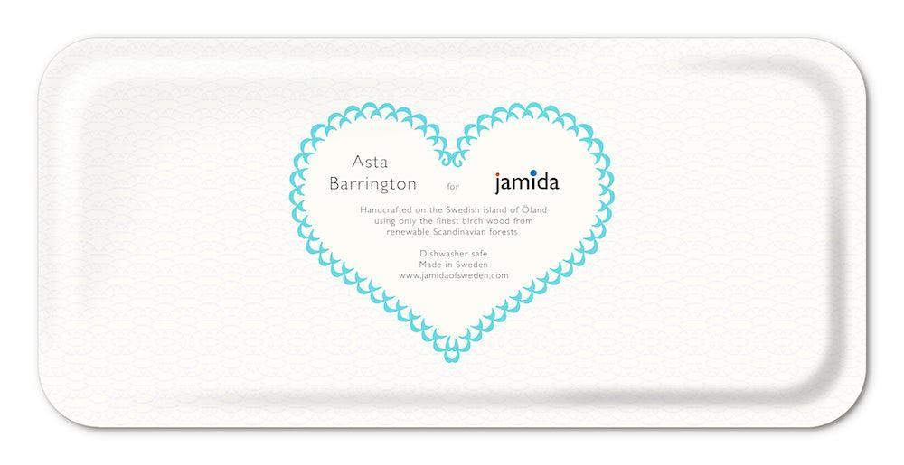 Jamida of Sweden - Tablett Salute Aqua | 32x15 cm - Codeso Living
