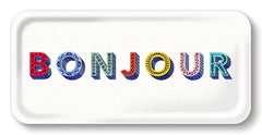 Jamida of Sweden Plateau Bonjour Multicolore | 32x15 cm