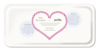 Jamida of Sweden Tablett Cocktail Pink | 32x15 cm