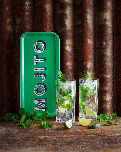 Jamida of Sweden Tablett Mojito Grün | 32x15 cm