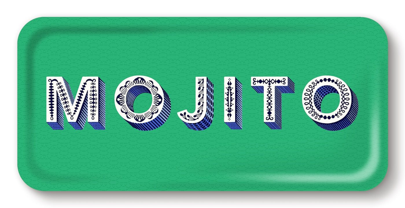 Jamida of Sweden Tablett Mojito Grün | 32x15 cm