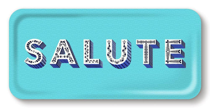 Jamida of Sweden Tablett Salute Aqua | 32x15 cm