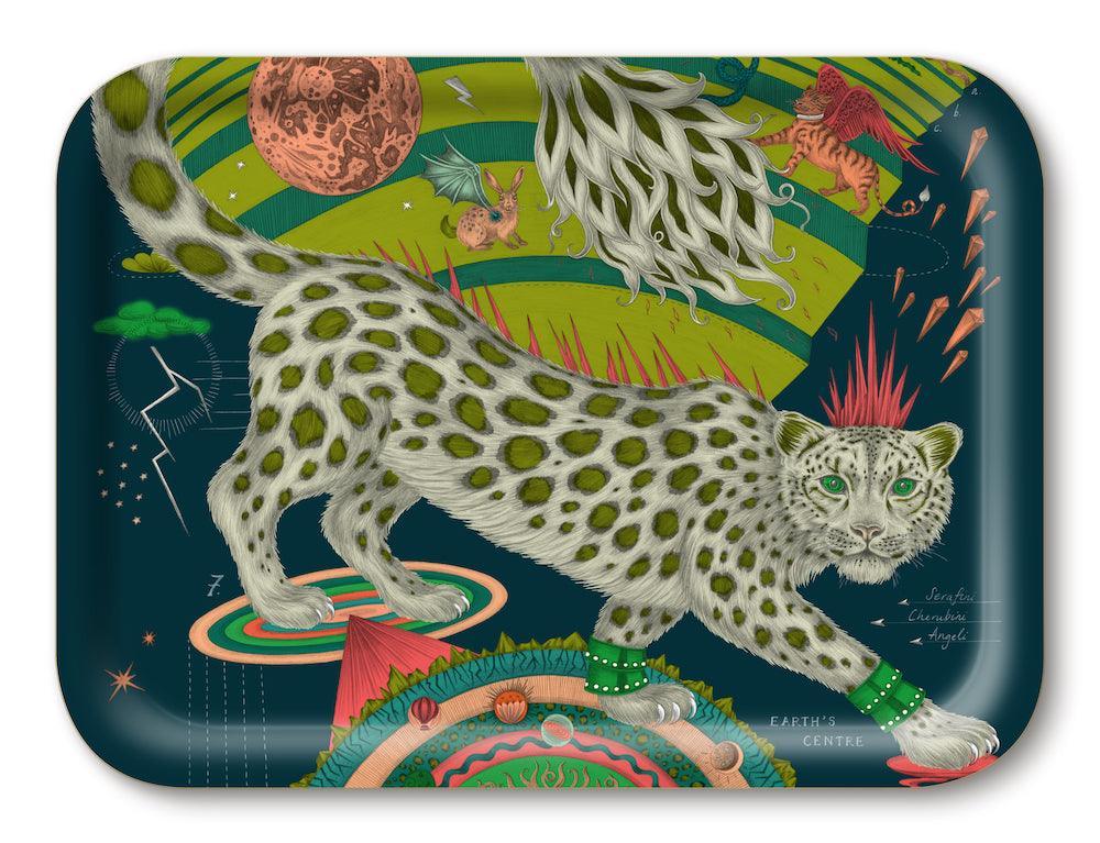 Jamida of Sweden Tablett Snow Leopard Forest | 27x20 cm