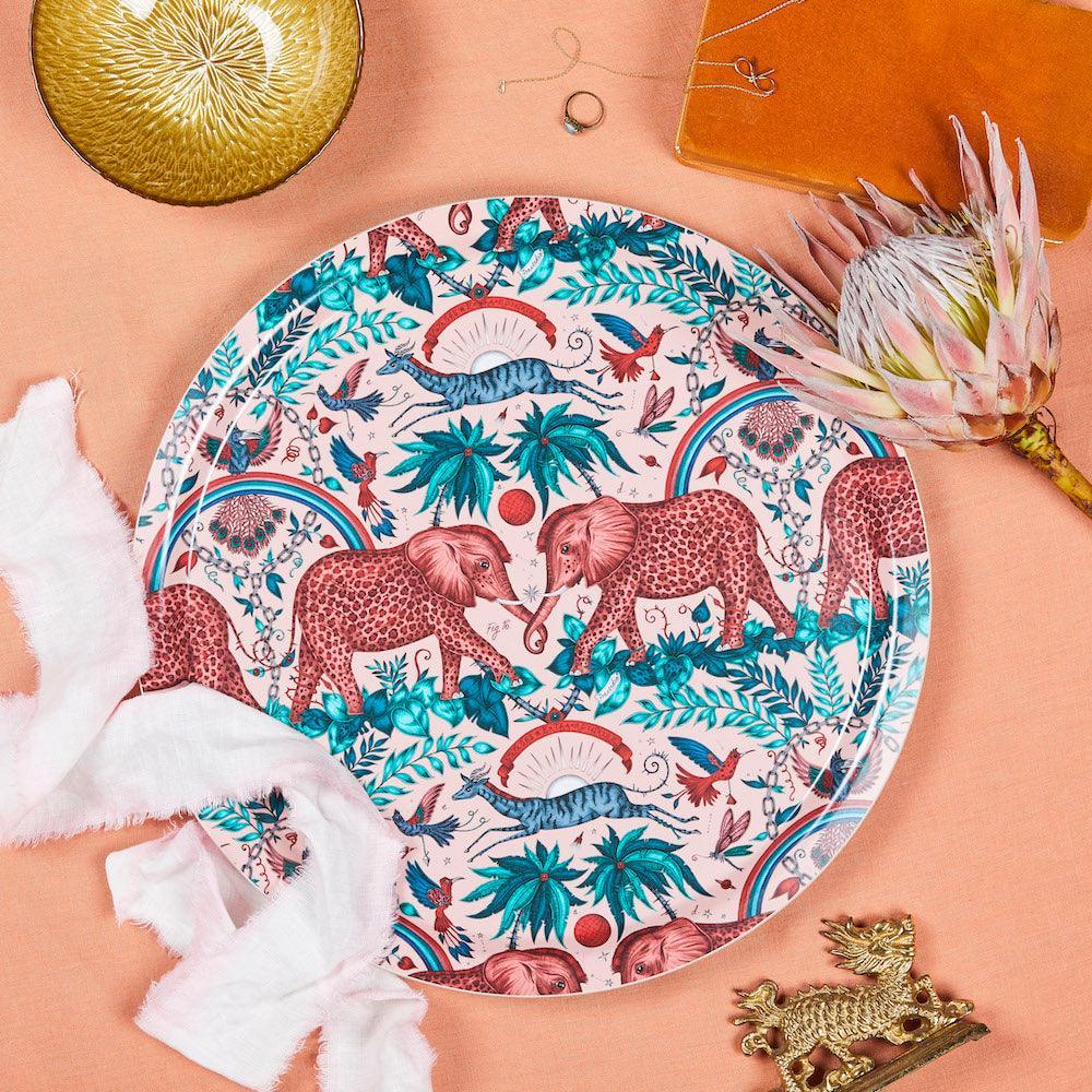 Jamida of Sweden Tablett Zambezi Pink | ø 39 cm