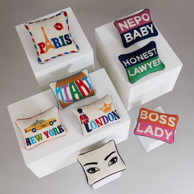 Jonathan Adler Needlepoint Kissen Miami  | 30x23cm