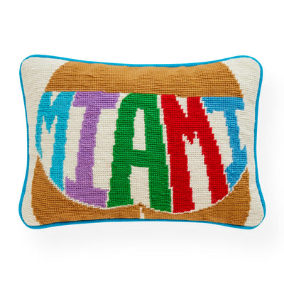 Jonathan Adler Needlepoint Kissen Miami  | 30x23cm