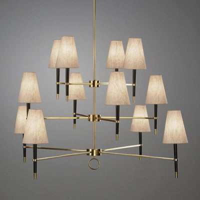 Jonathan Adler 12-flammiger Chandelier Deckenleuchter Ventana | Gold&Schwarz