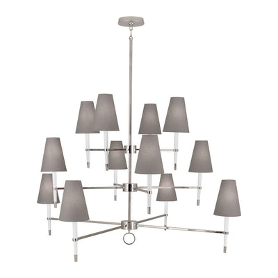 Jonathan Adler 12-flammiger Chandelier Deckenleuchter Ventana | Silber&Weiß