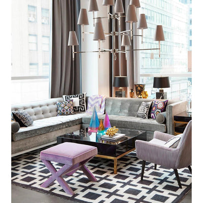 Jonathan Adler 12-flammiger Chandelier Deckenleuchter Ventana | Silber&Weiß