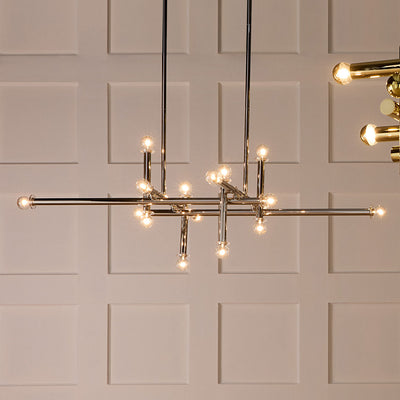 Jonathan Adler 16-flammiger Chandelier Deckenleuchter Milano | Silber