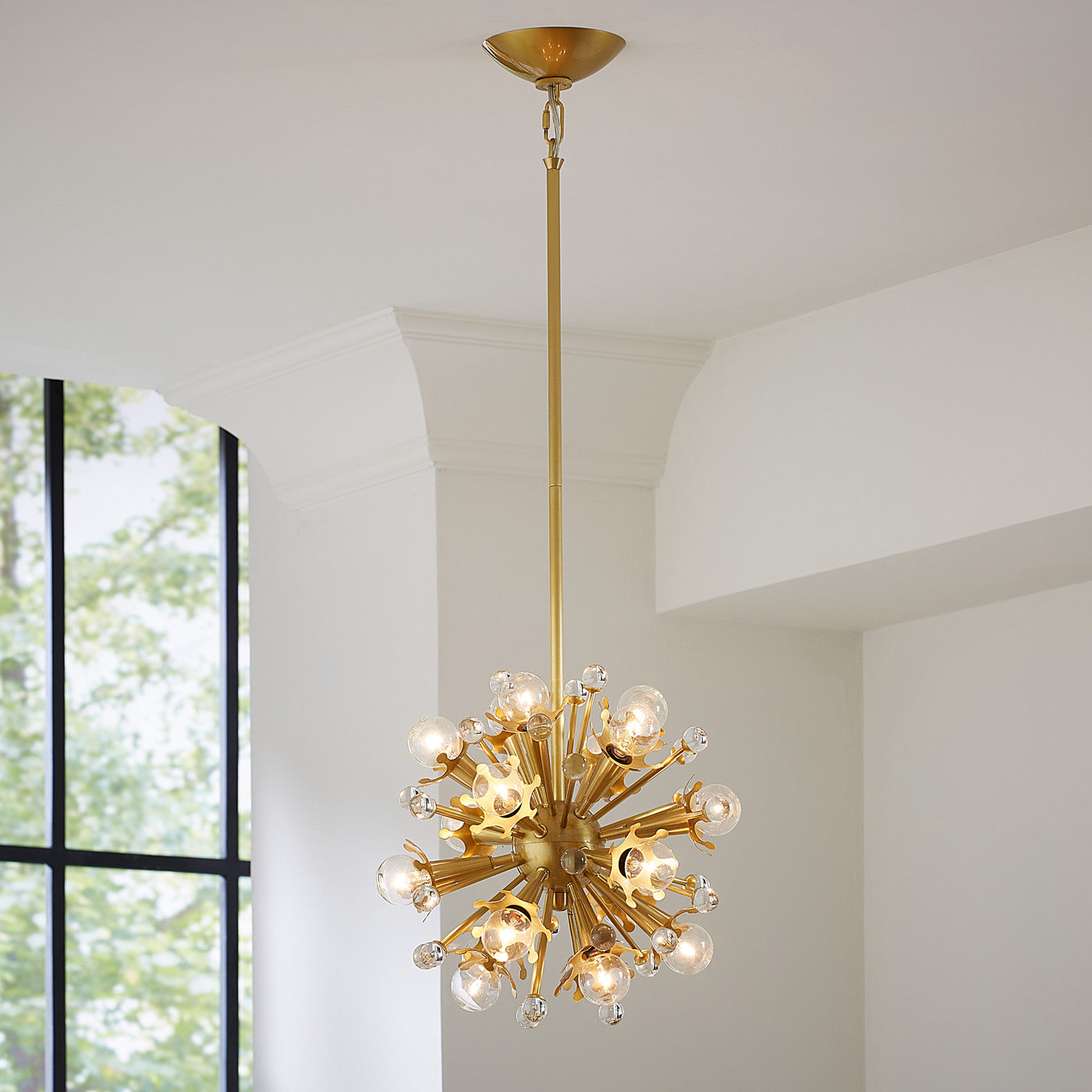 Jonathan Adler 18-flammiger Chandelier Deckenleuchter Sputnik | Gold