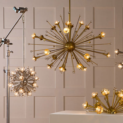 Jonathan Adler 18-flammiger Chandelier Deckenleuchter Sputnik | Silber